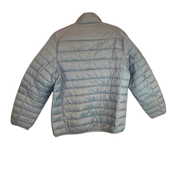 Essentials Mens LRG Jacket Blue Quilted Puffer Full Zip Lightweight Coat - Picture 2 of 11